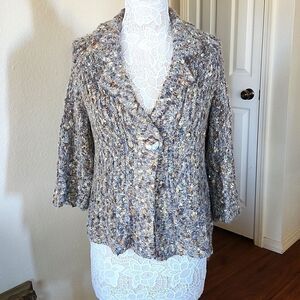 Carole Little Mohair/Alpaca Blend Y2K Grannycore Cabincore Cardigan Size Large